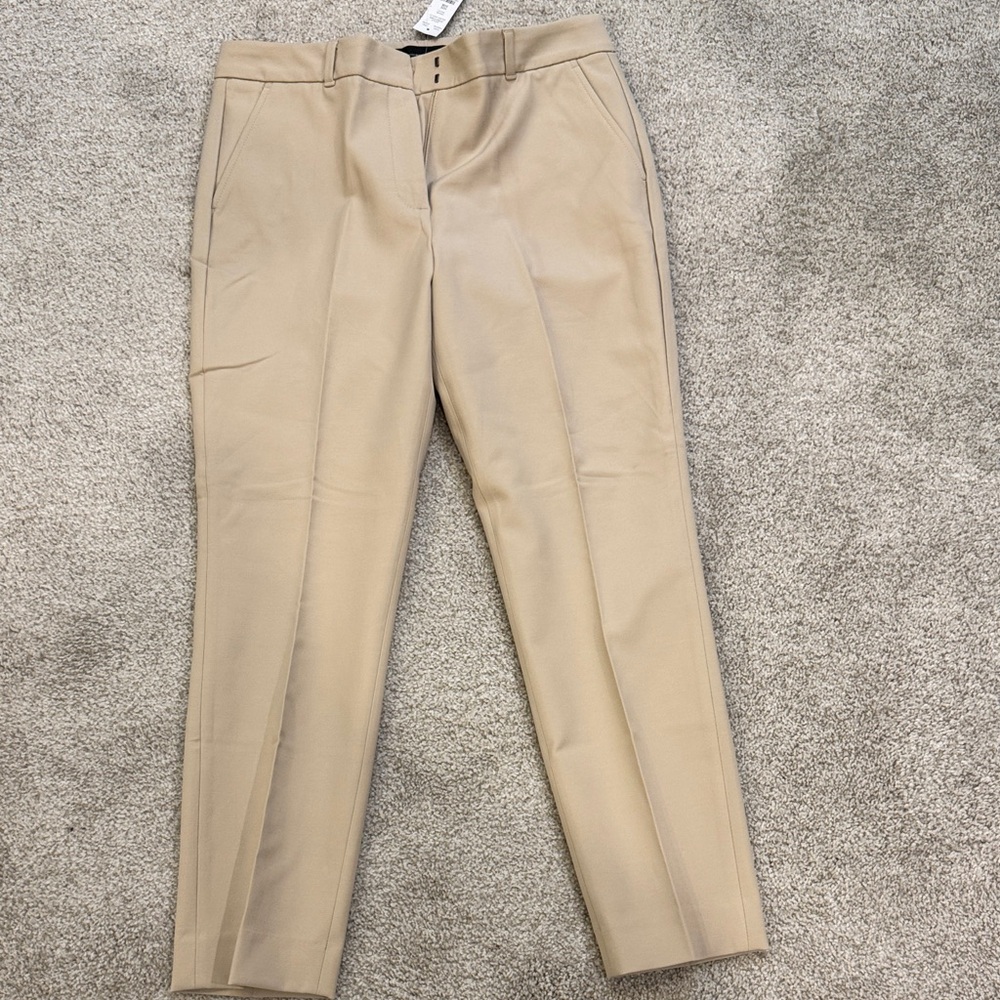 White House Black Market Elle Slim Ankle Tan Comfort Stretch Pants